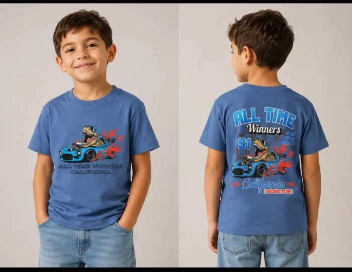 Remera Nene Dino Auto