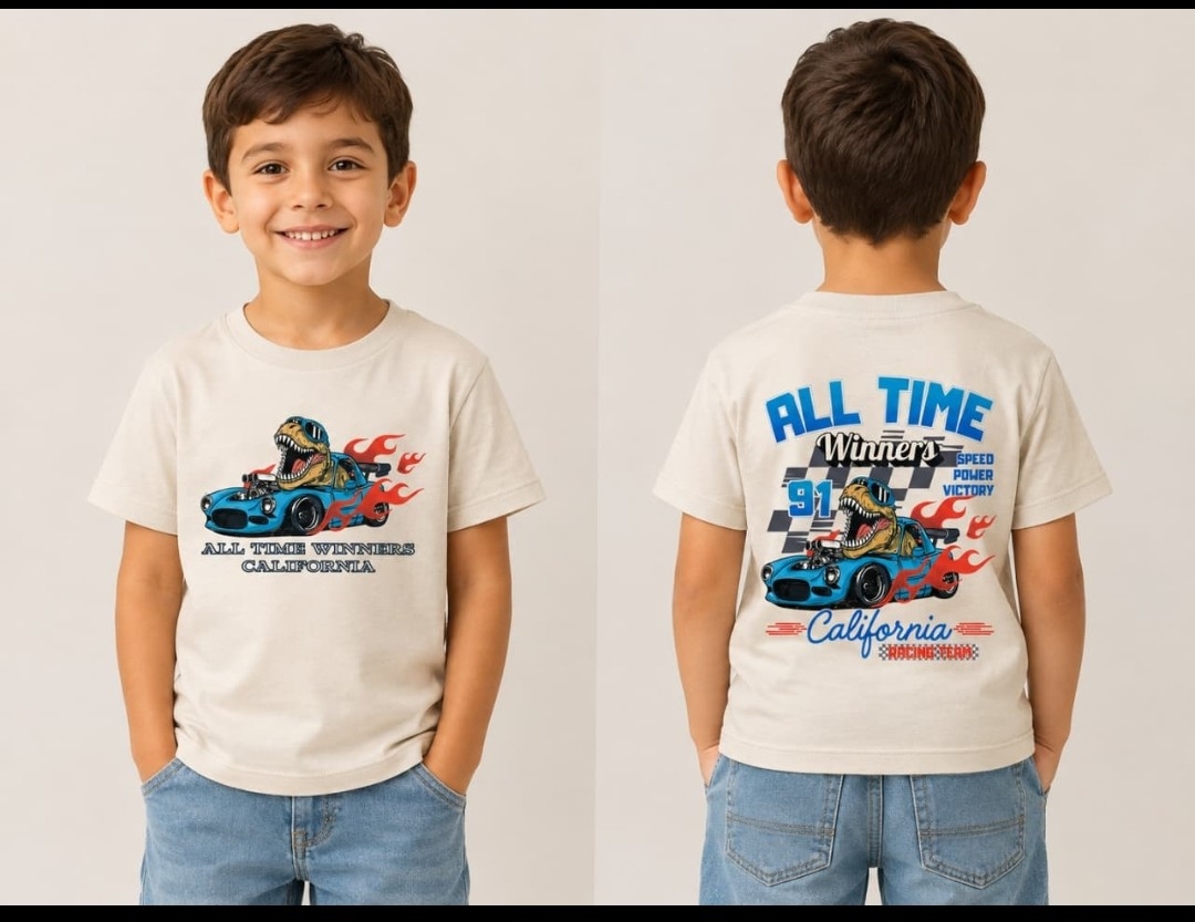 Remera Nene Dino Auto - Imagen 3