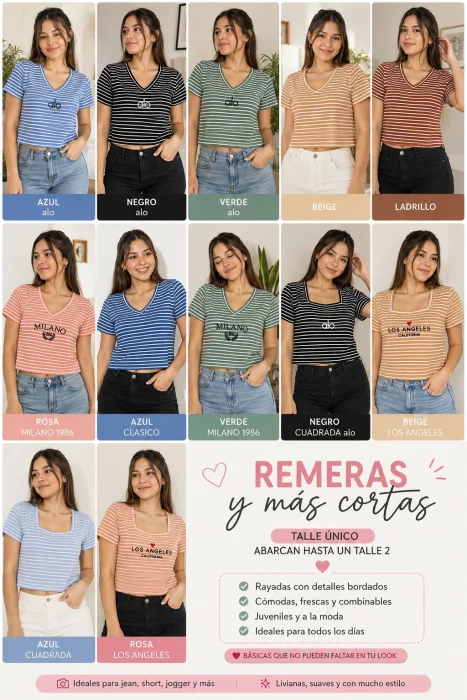 Remeras Juveniles Rayadas