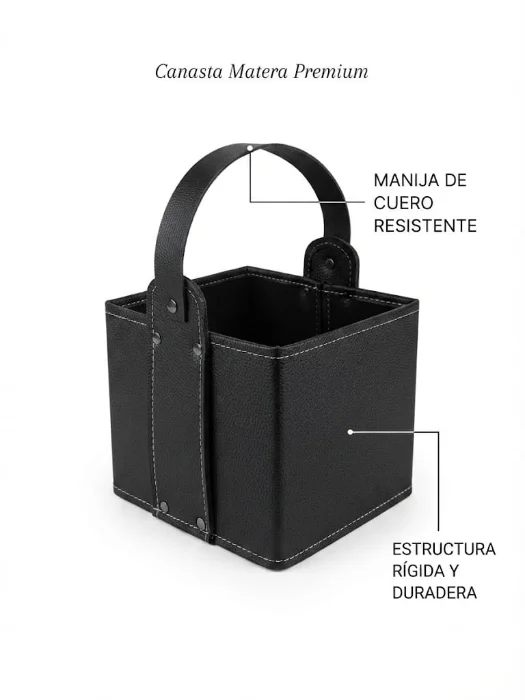 Canasta Matera Rígida de Cuerina