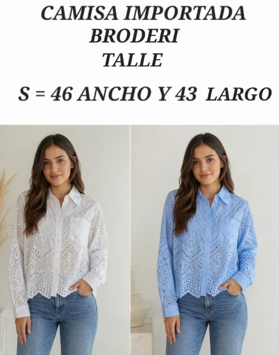 Camisa Broderi Importada