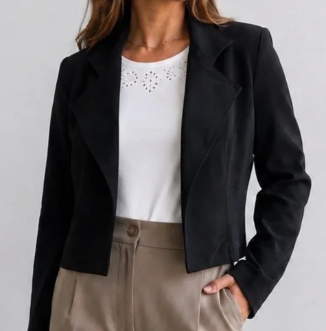 Blazer Corto de Escuva Elastizado