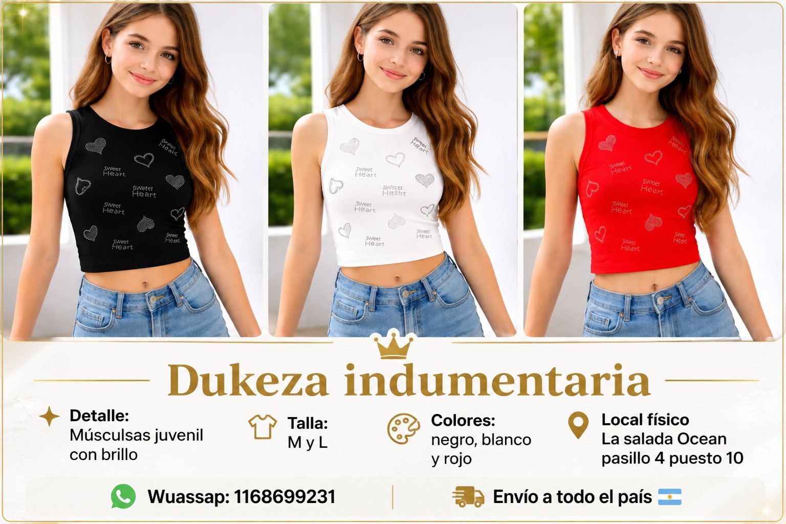 Remeras Juveniles con Brillo - Imagen 2
