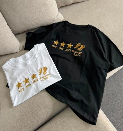 Remeras Malvinas Bordada Corte Oversize