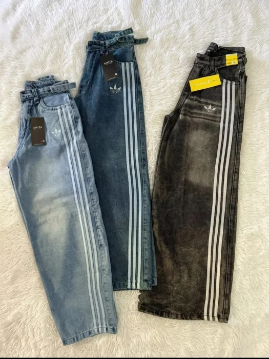 Baggy Adidas Dama Bordado Importado