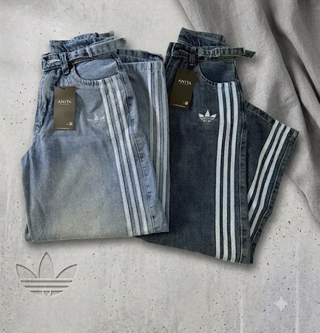 Baggy Adidas Dama Bordado Importado - Imagen 2