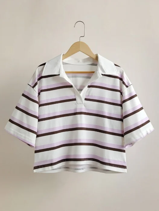Remeras  de Cuello Chomba Rayado