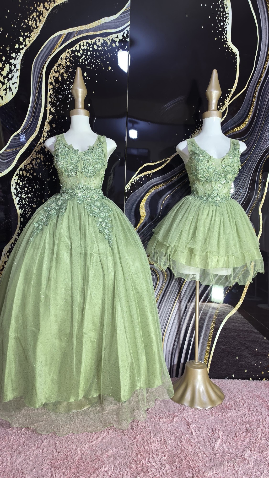 Vestido de 15 Manga Musculosa - Imagen 3