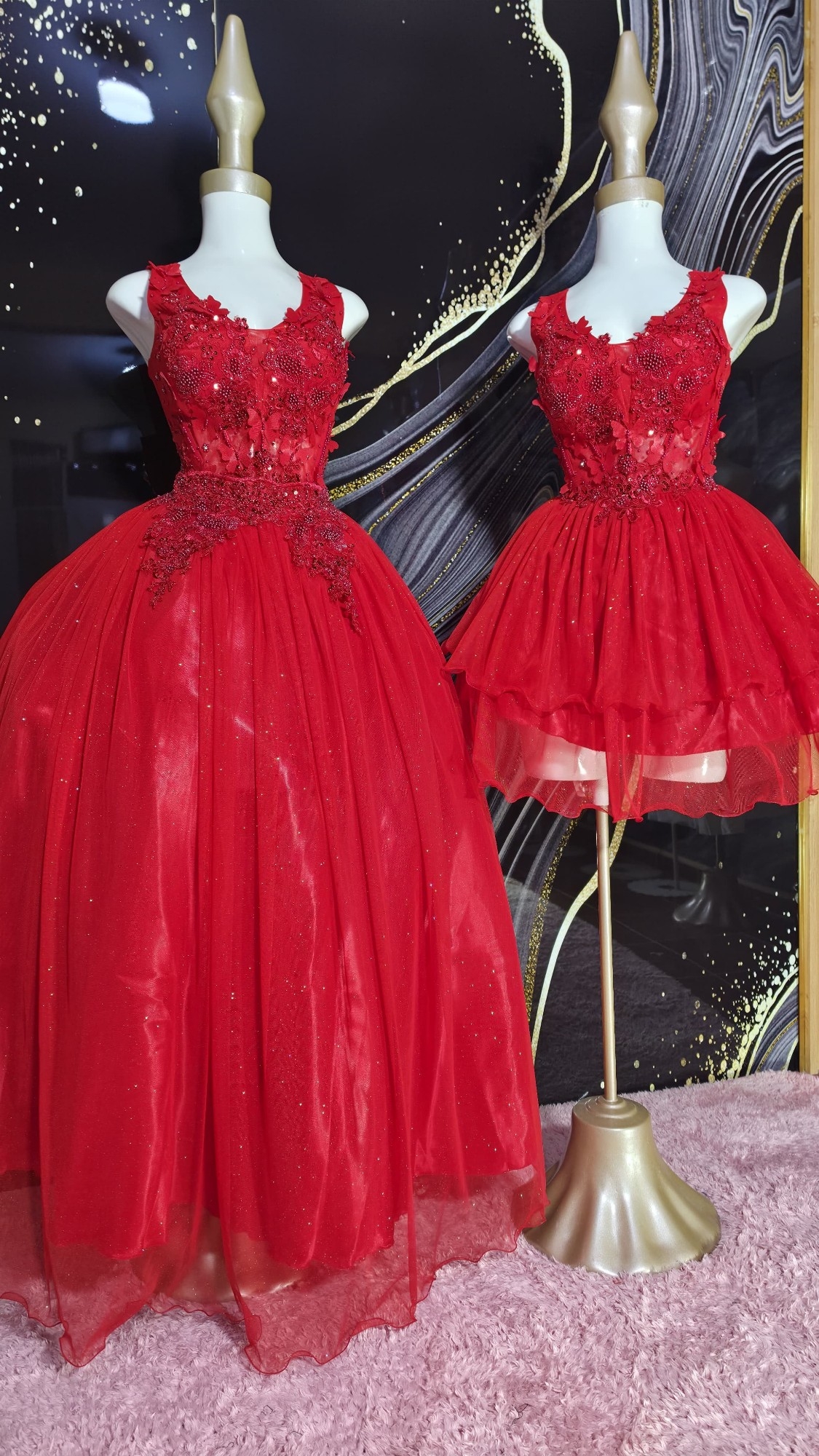 Vestido de 15 Manga Musculosa - Imagen 5