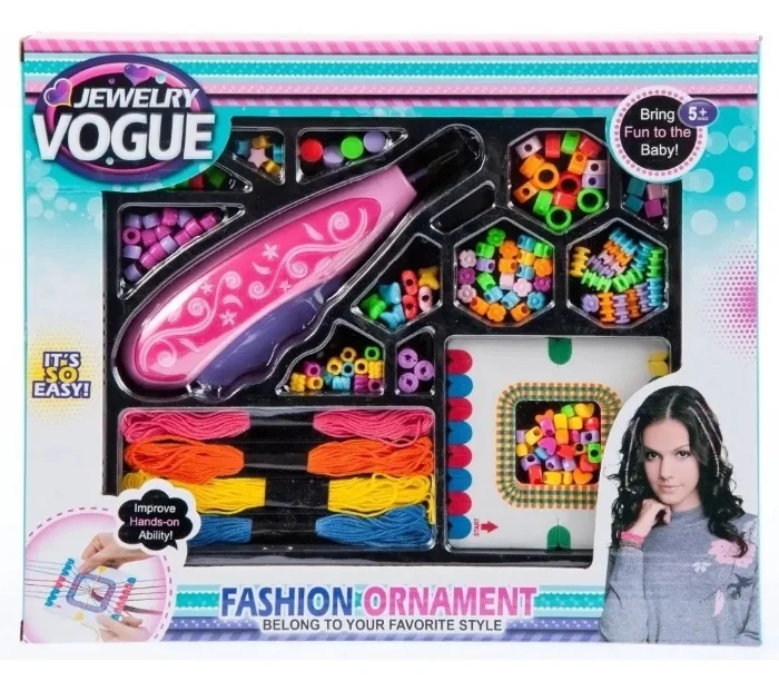 Trenzador Set Peluqueria con Aplique Bijou Canutillos Hilos