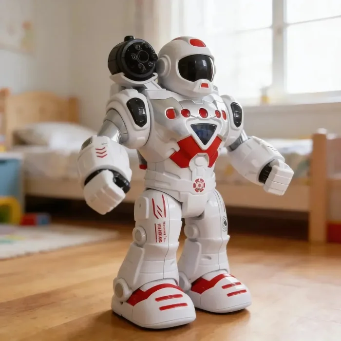 Juguete Robot a Pila Lanza Misiles Luz Sonido y Movimientos
