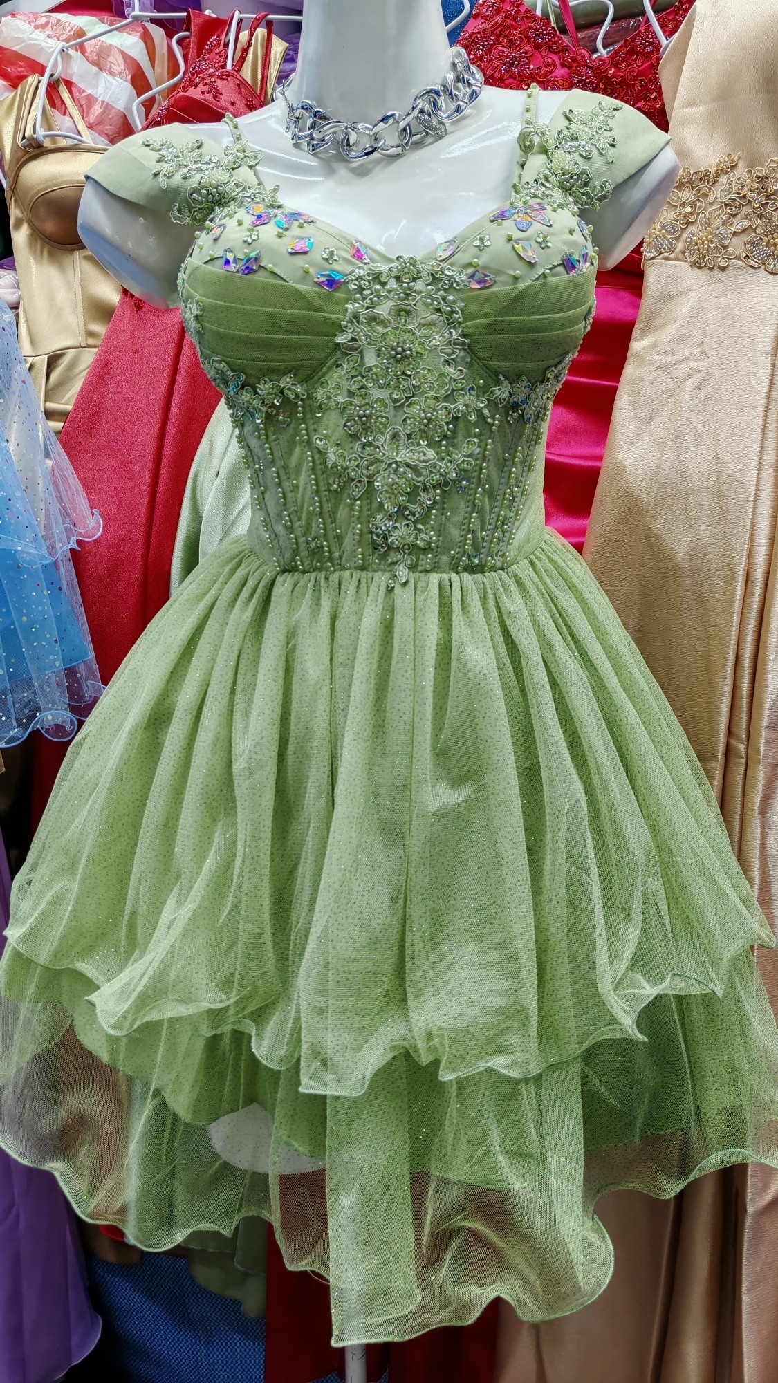 Vestido de 15 Manga Caida - Imagen 2