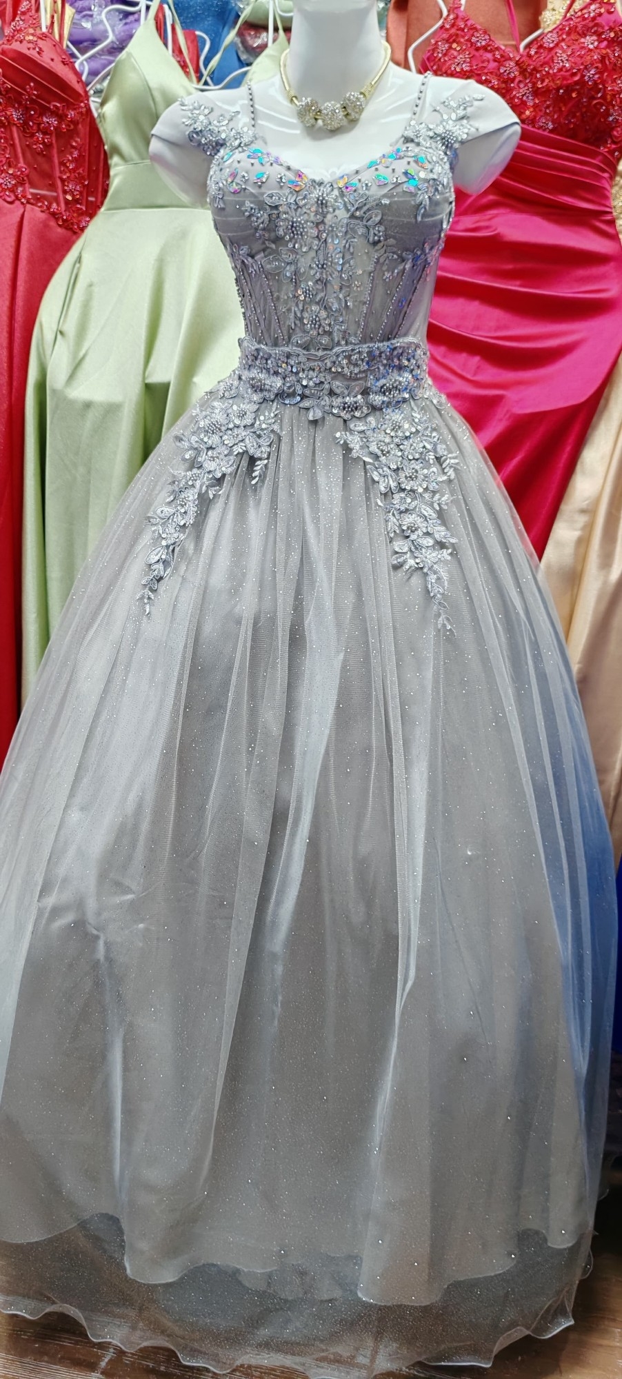 Vestido de 15 Manga Caida - Imagen 4
