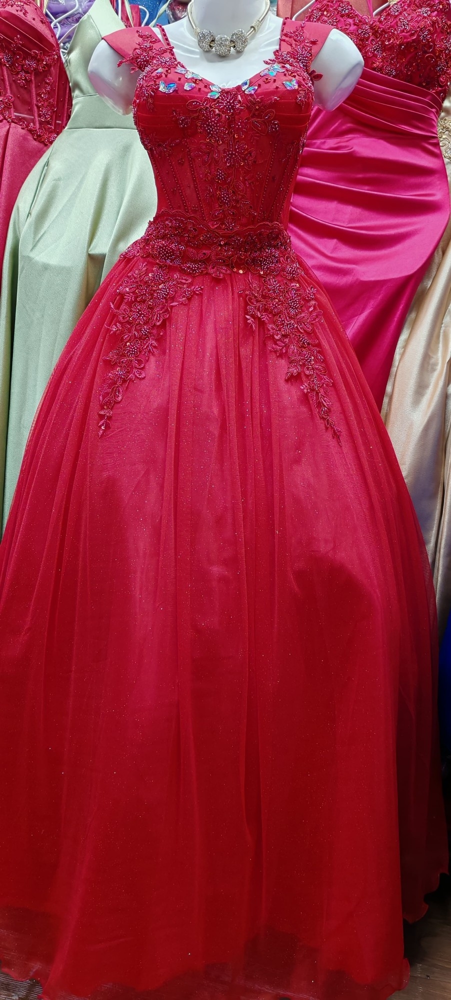 Vestido de 15 Manga Caida - Imagen 5