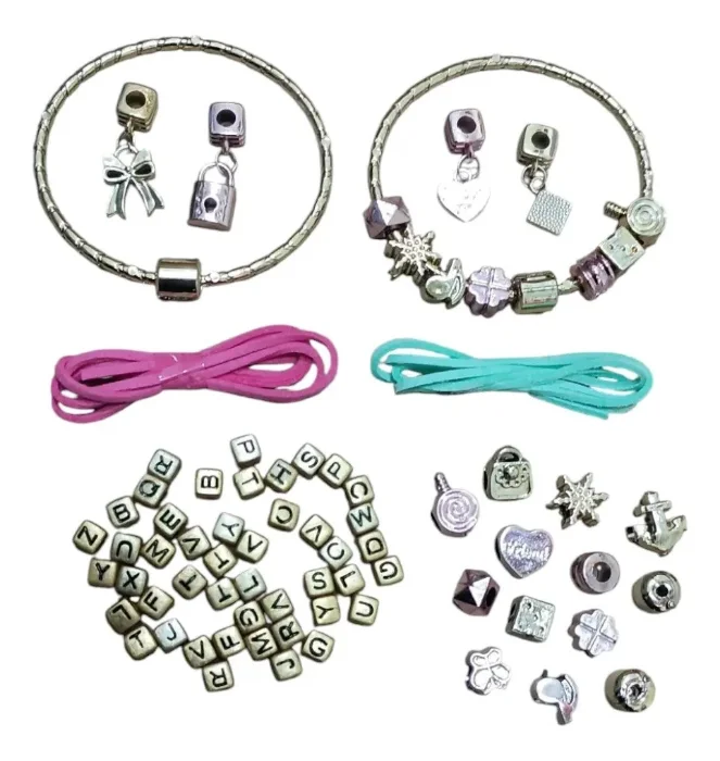 Juguete Kit Arma Pulseras Dije Bijou con Letras