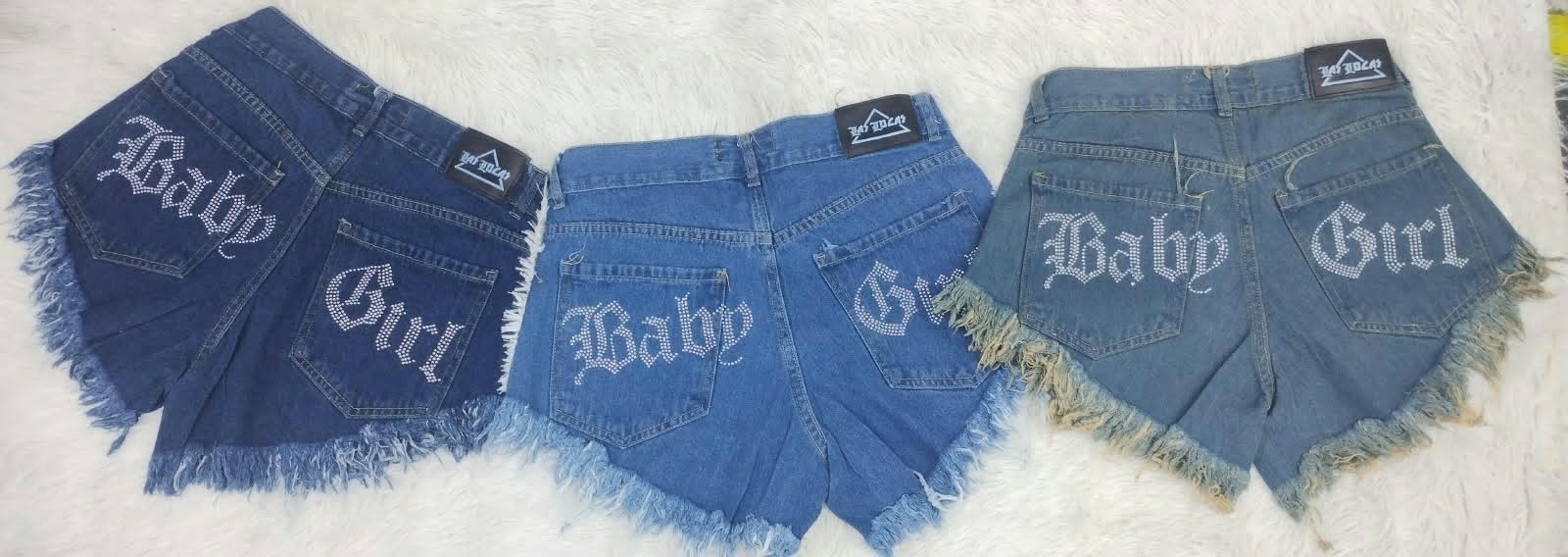 Shorts "baby Girls" con Strass las Locas Jeans - Imagen 2