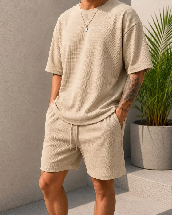 Conjunto Wafle Liso Hombre