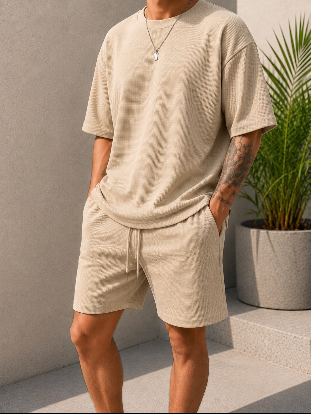 Conjunto Wafle Liso Hombre - Imagen 4