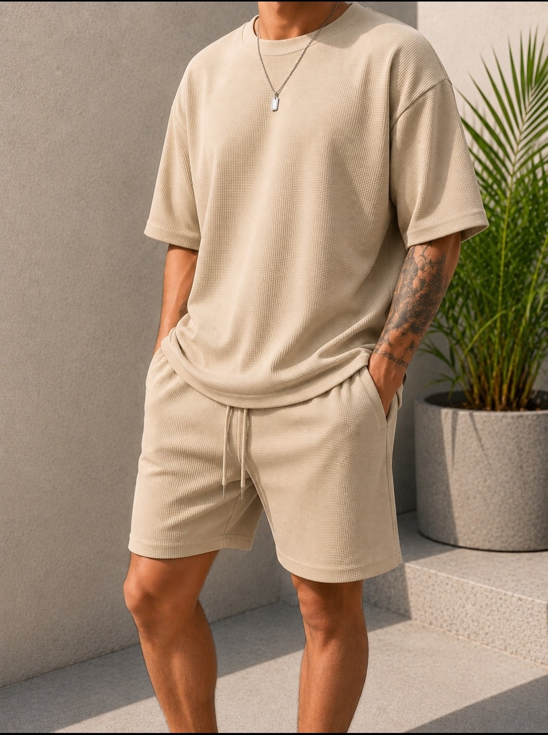 Conjunto Wafle Liso Hombre - Imagen 4