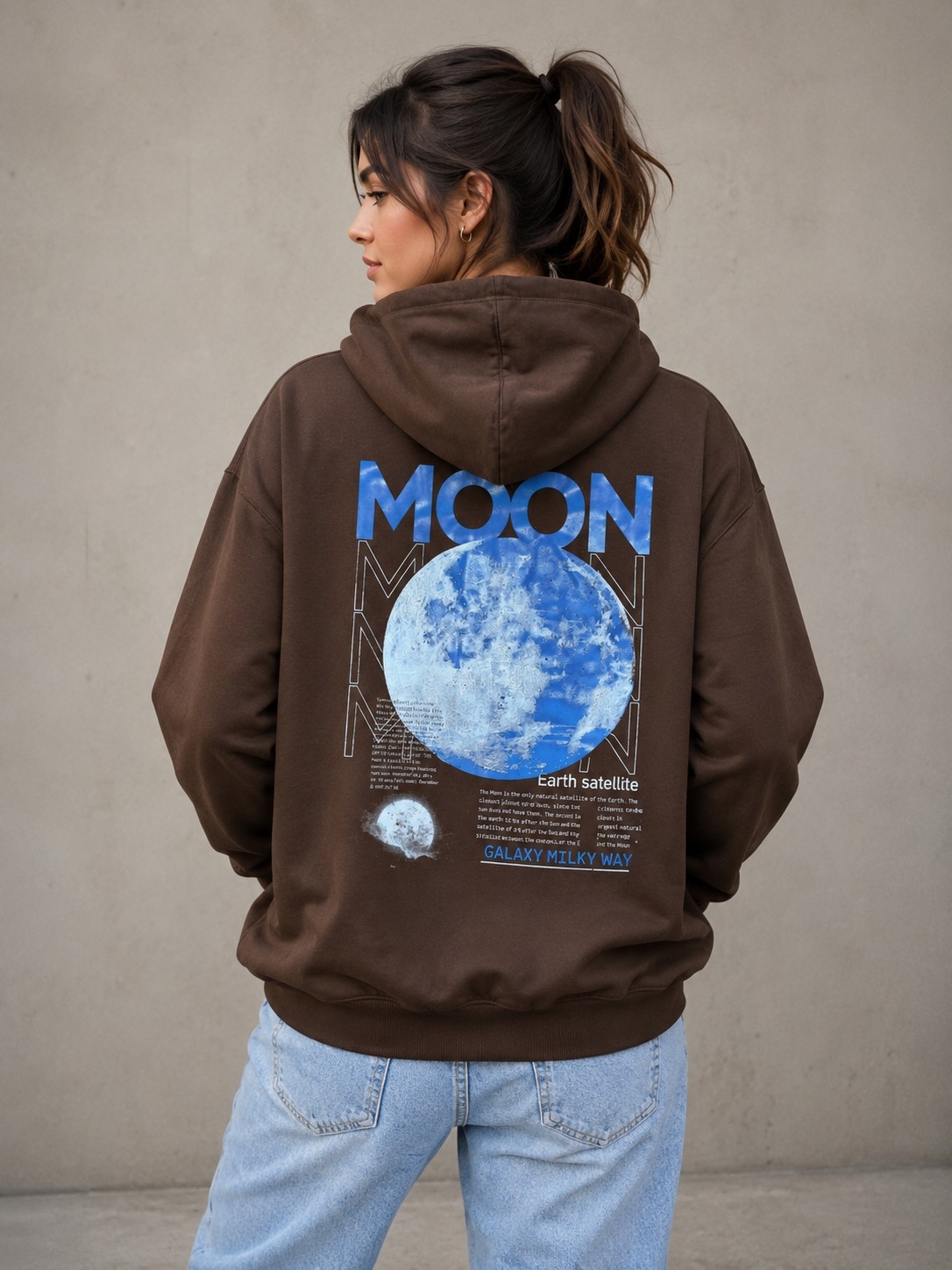 Oversize Adulto Doble Estampa Luna - Imagen 2
