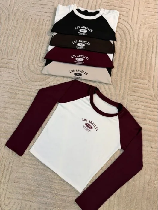 Remera Manga Combinada