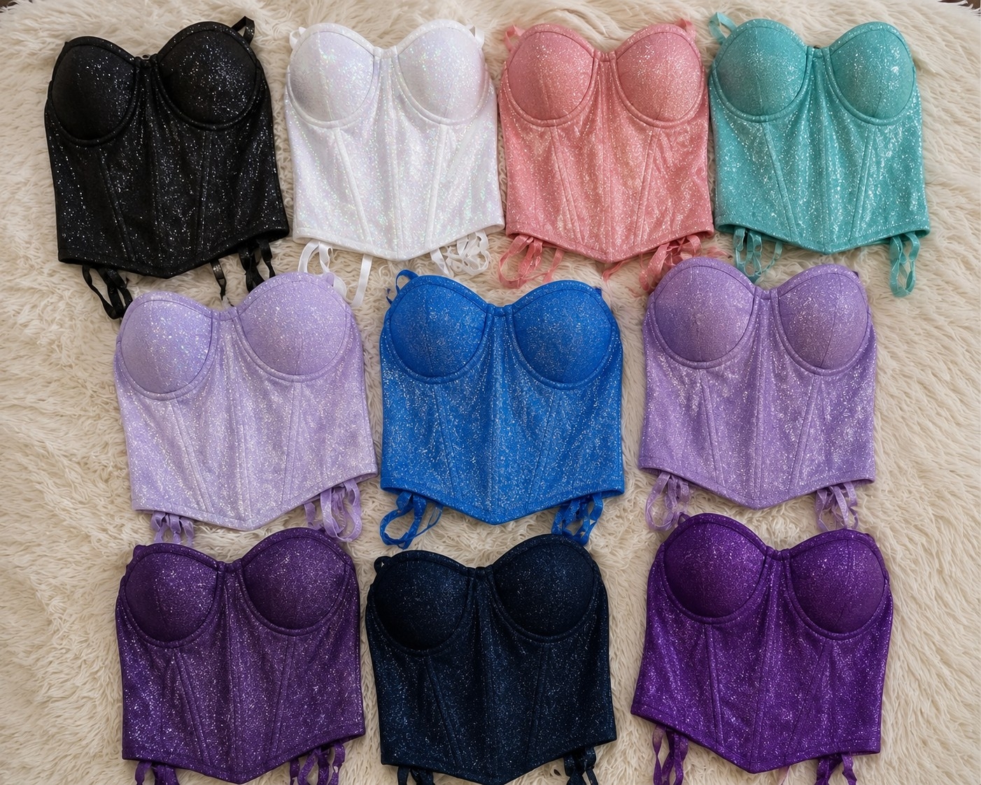 Corset de Tul de Glitter Transparente. - Imagen 2