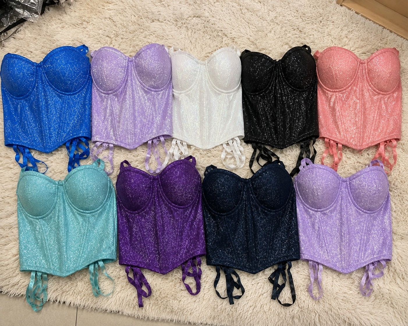 Corset de Tul de Glitter Transparente. - Imagen 3
