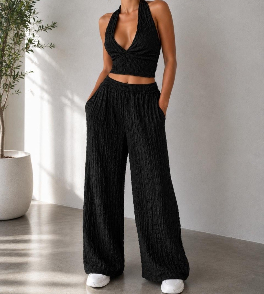 Conjunto Top+pantalon Baggi Hawai Verano - Imagen 2