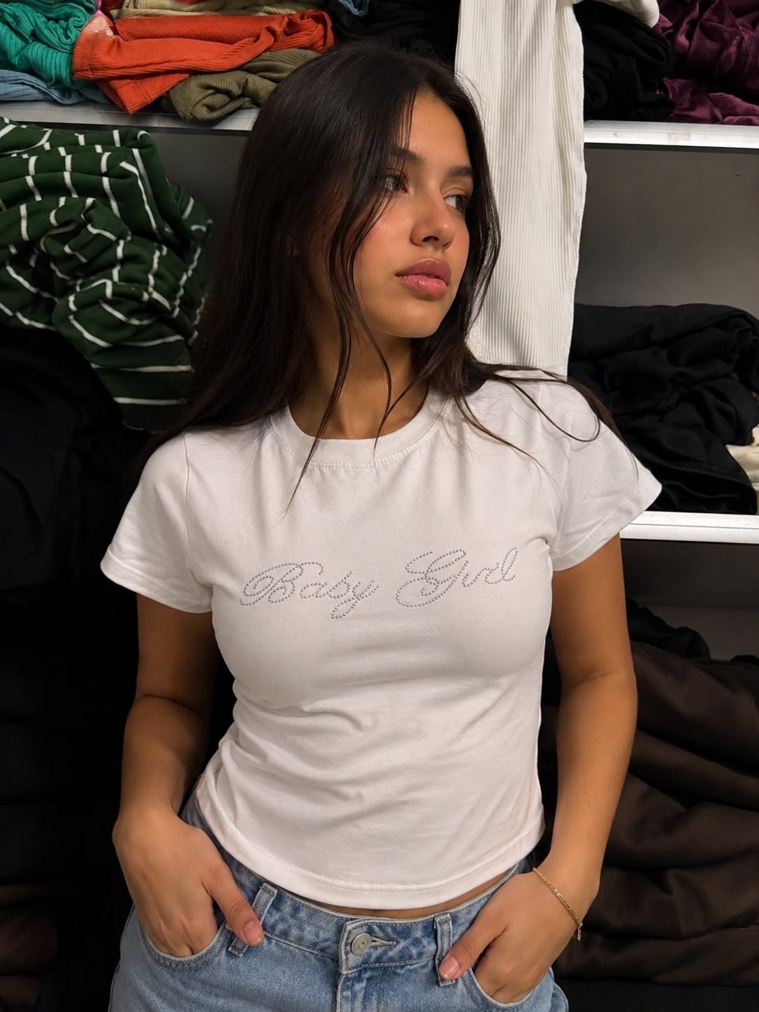 Babytee Algodon con Lycra con Strans - Imagen 2