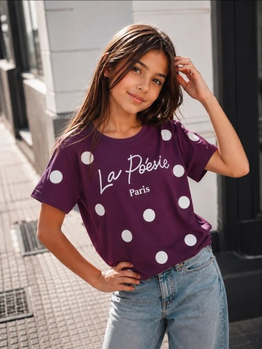 Remera Oversize la Póesie para Nena.