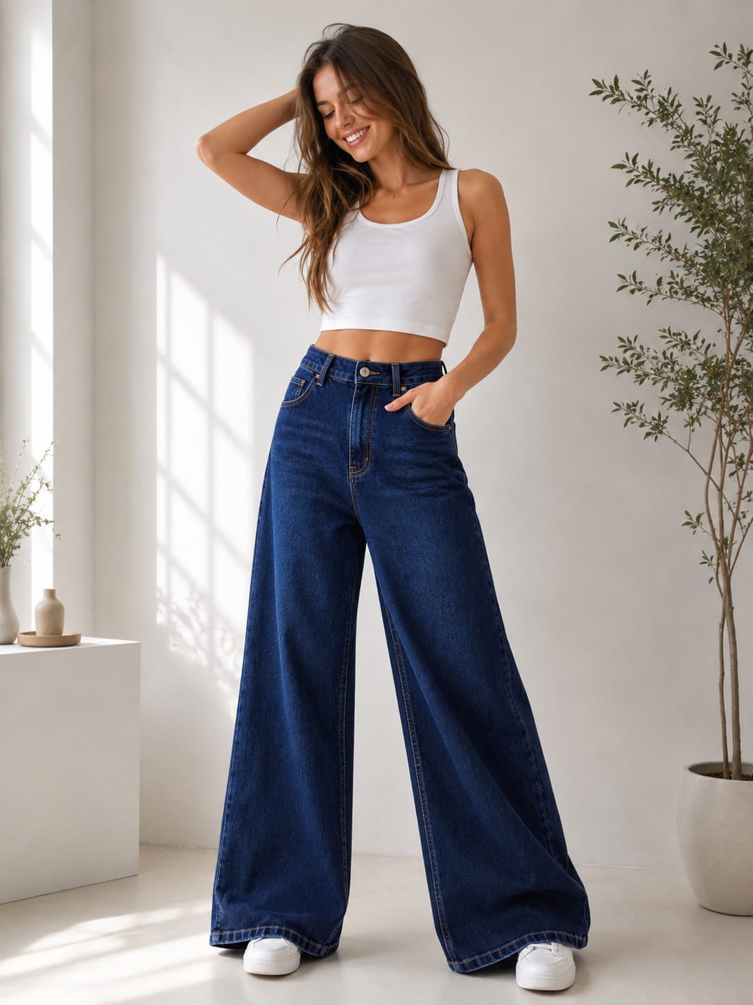Palazo de Jeans Elastizados - Imagen 2