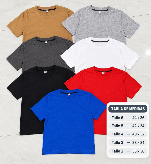 Remera Lisa Algodon  Peinado