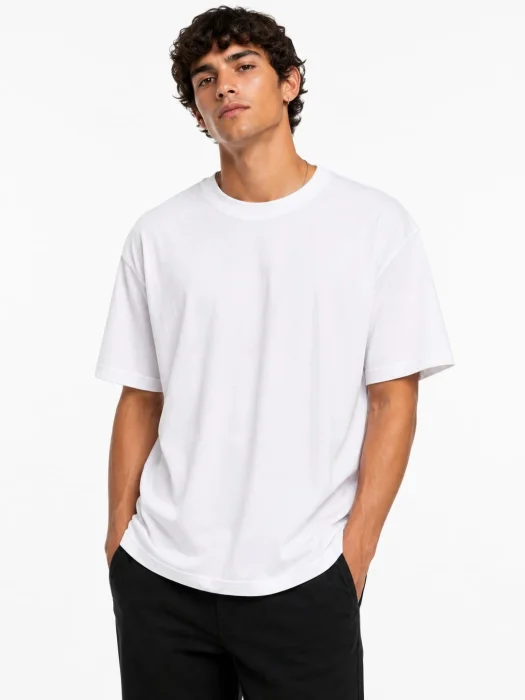 Remera Oversize Lisas Blanca