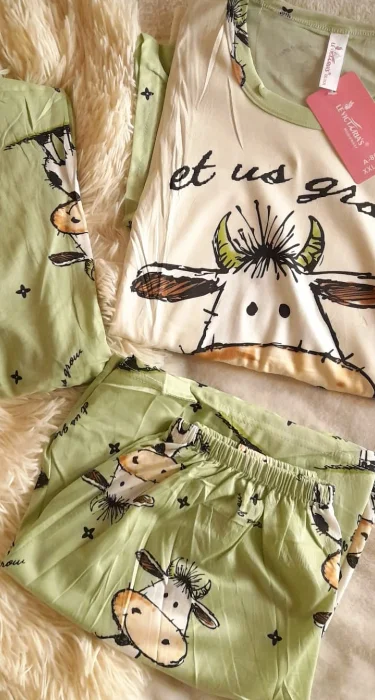 Pijama Importada de Dama 3 Piezas