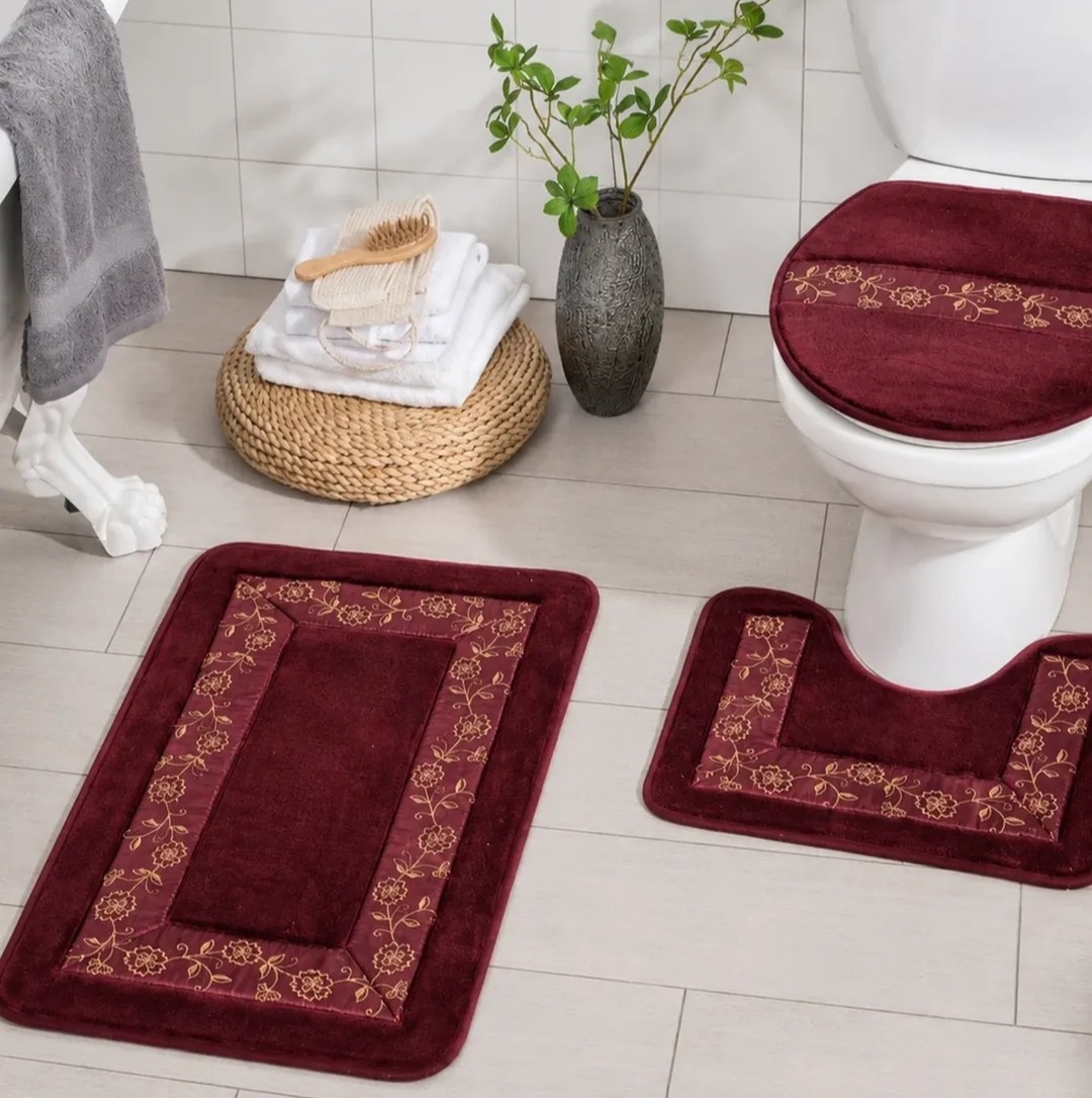 Set de Baño 3 Piezas Bordado - Imagen 3