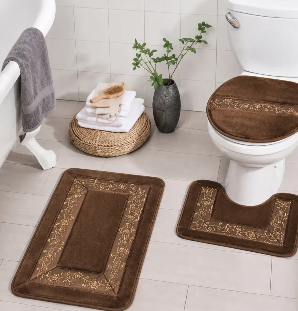 Set de Baño 3 Piezas Bordado - Imagen 4