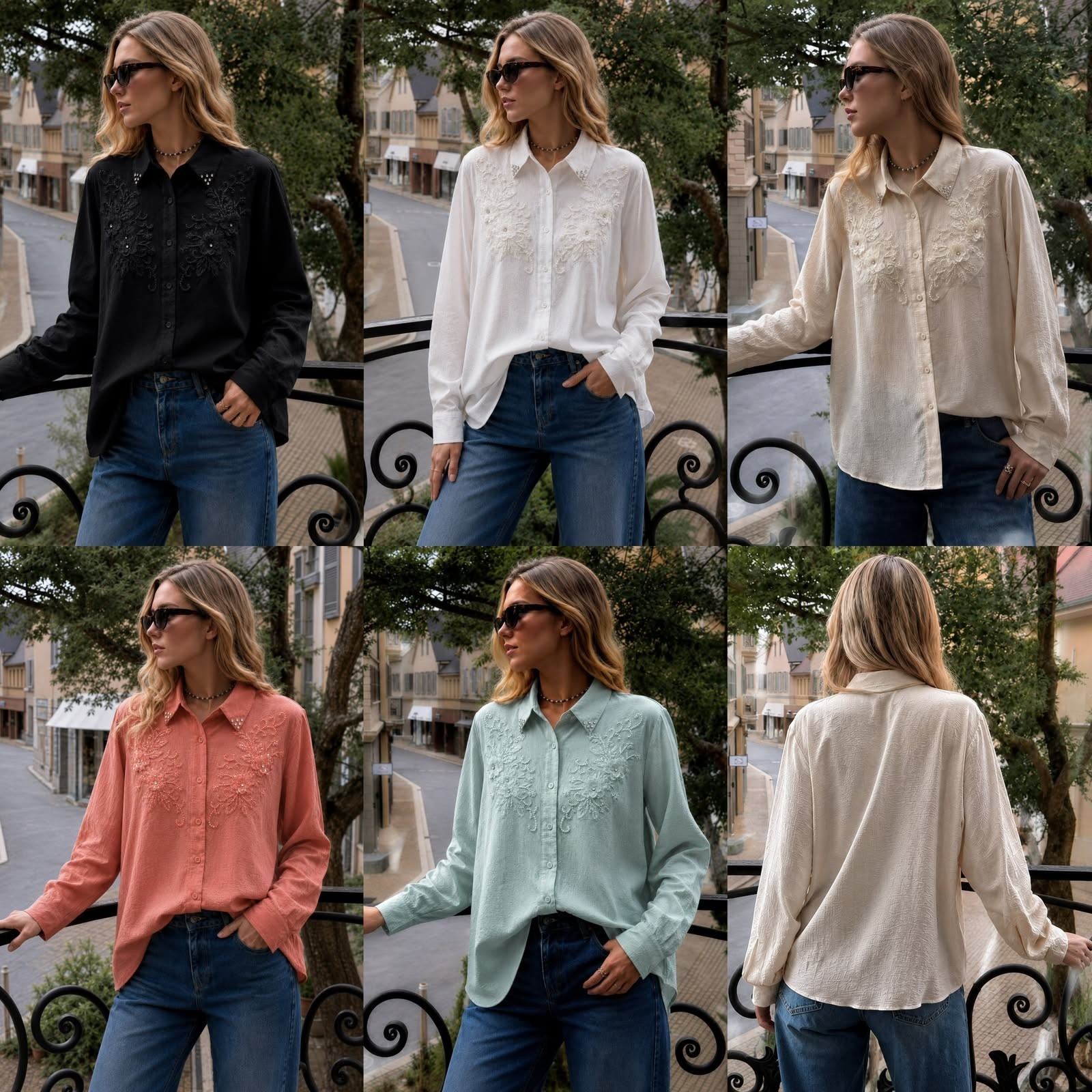 Camisas Importada de Lino con Pedreria - Imagen 3
