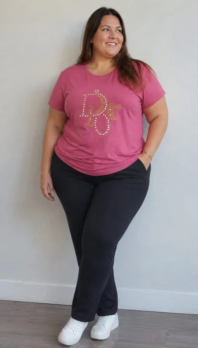 Remera Modal Strass Talle Especial