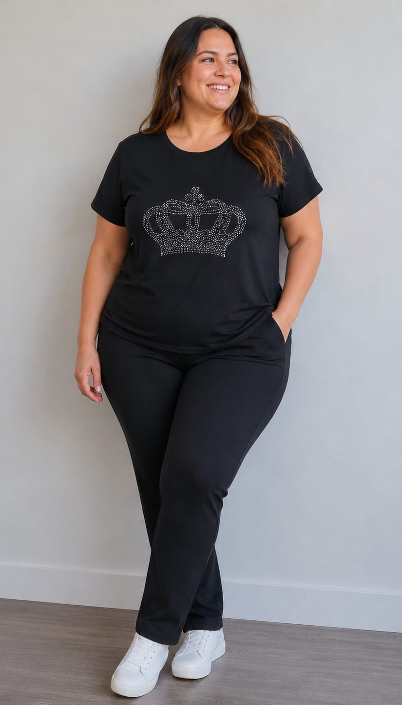 Remera Modal Strass Talle Especial - Imagen 4