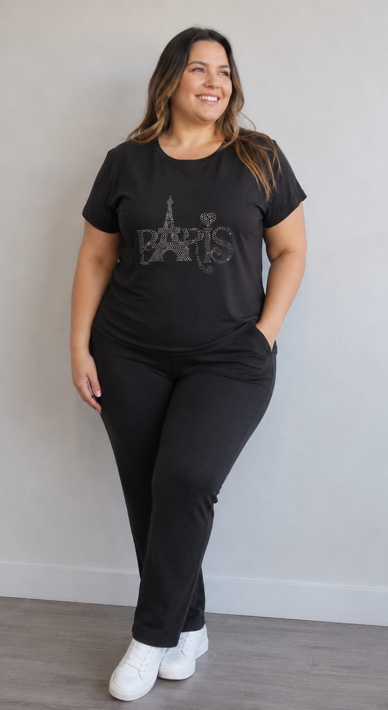 Remera Modal Strass Talle Especial - Imagen 5