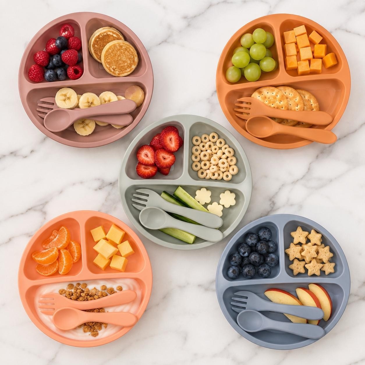 Set de Plato mas Cubierto de Silicona - Imagen 3