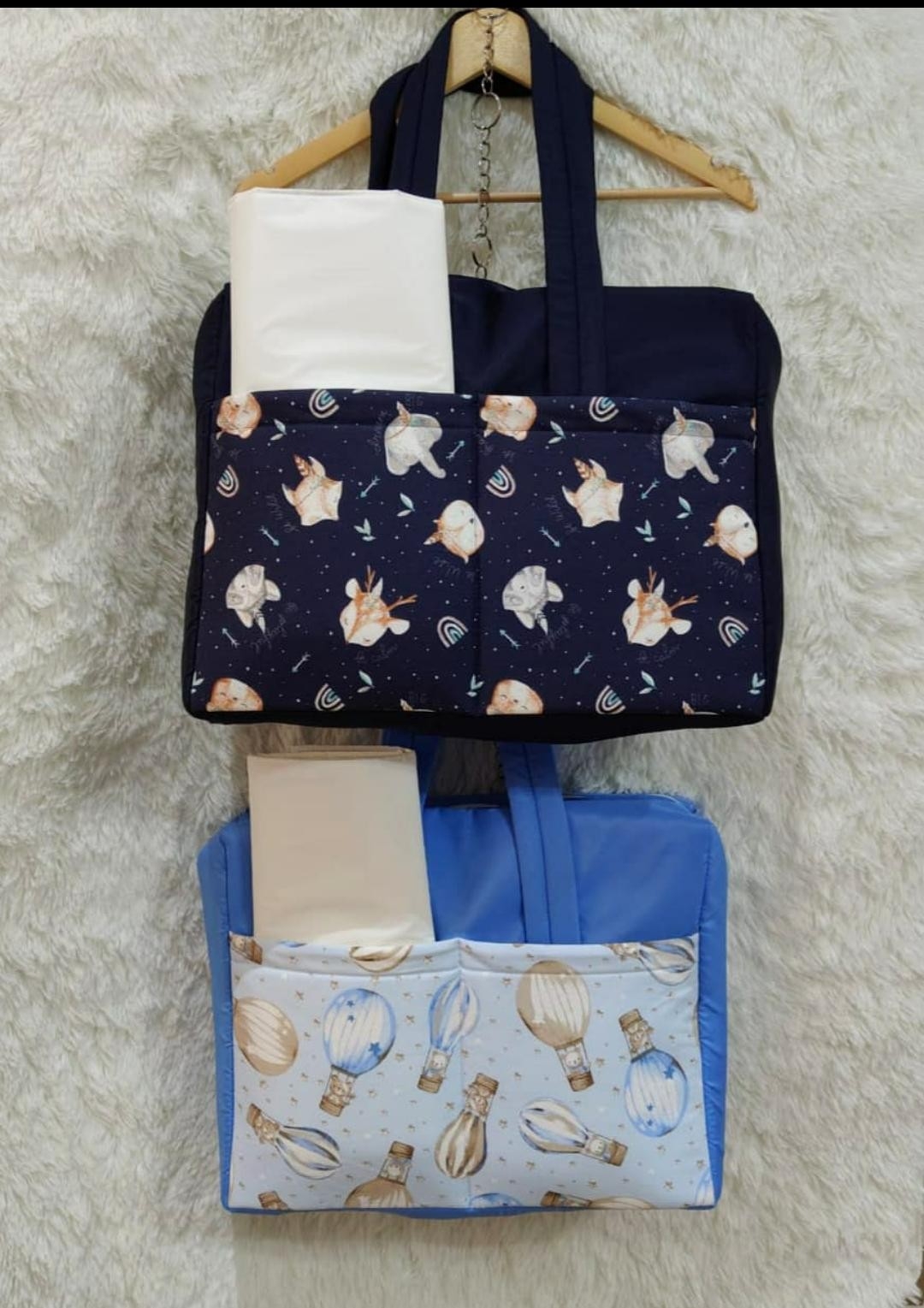 Bolso Matrenal  y Cambiador Basico Blanco - Imagen 2