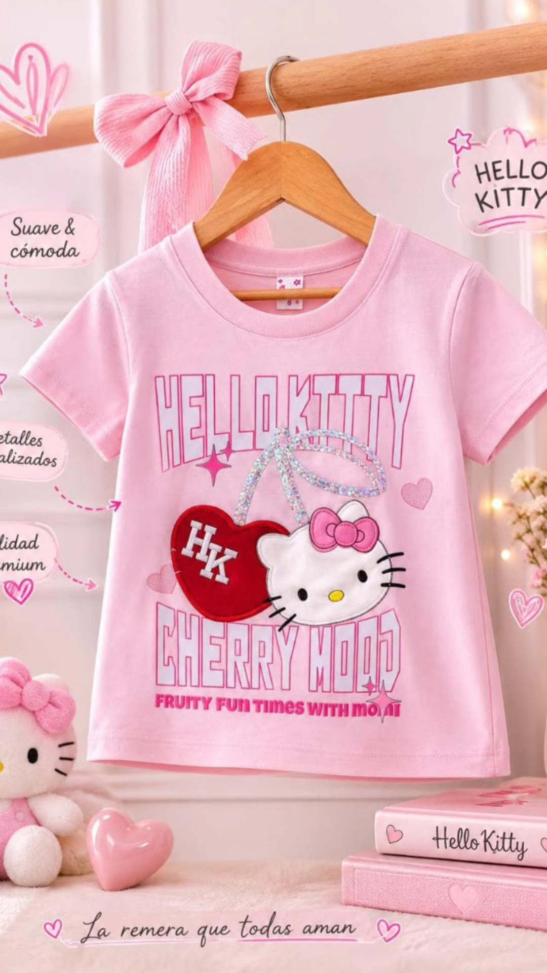 Remera de Nena Hello Kitty Bordado - Imagen 7