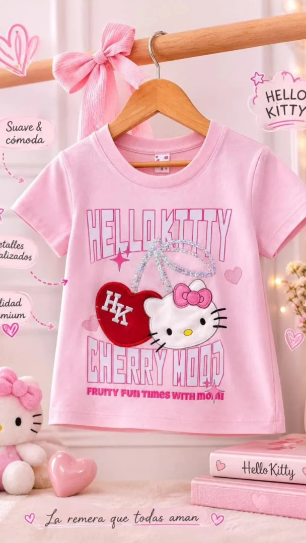 Remera de Nena Hello Kitty Bordado - Imagen 7