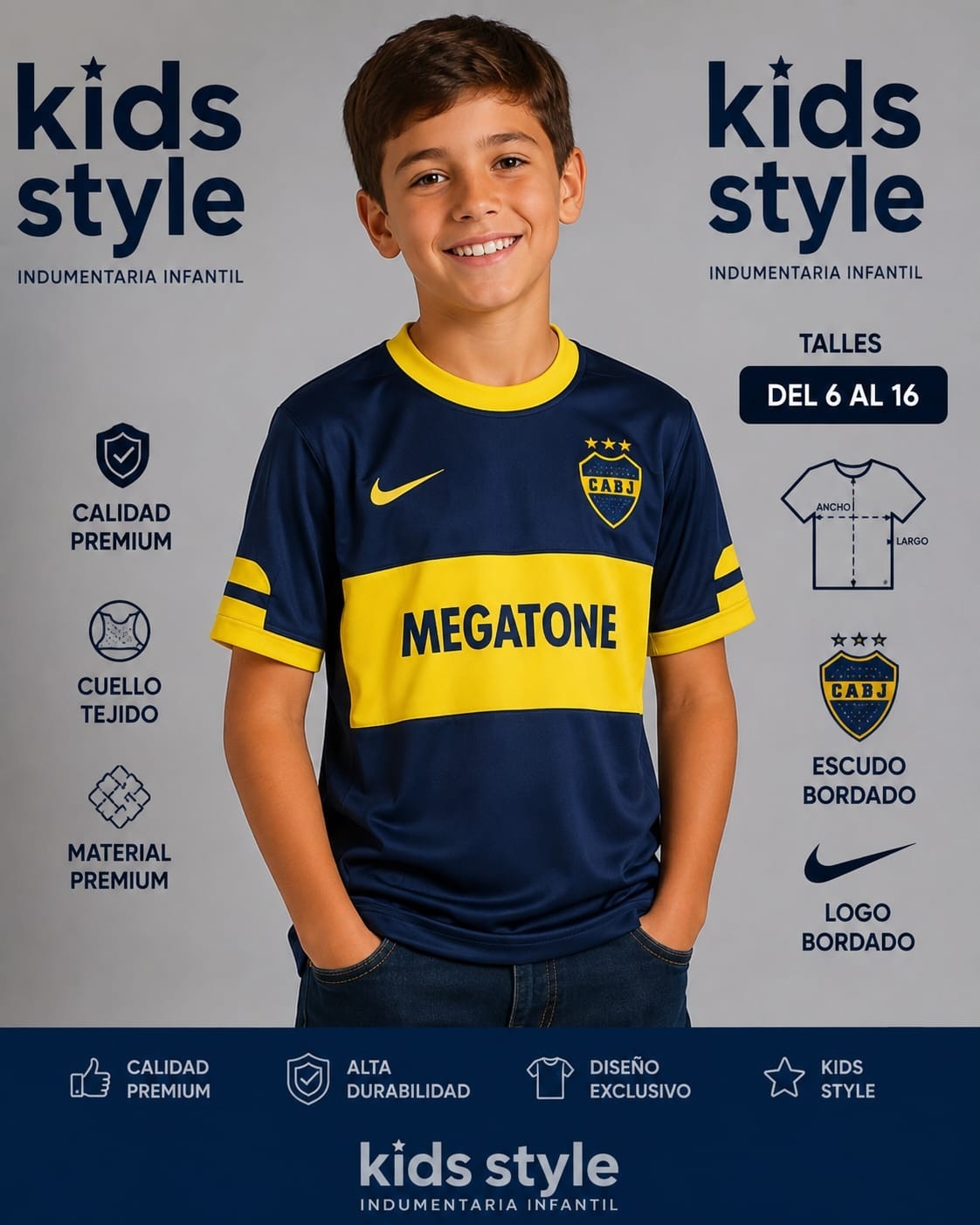 Camiseta de Boca Niño - Imagen 2