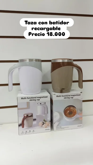 Taza con Batidor Recargable