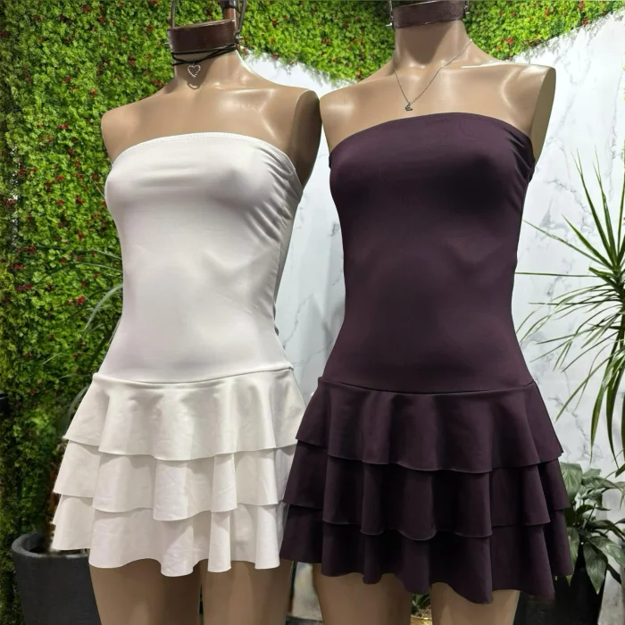 Vestido Strapless con Short