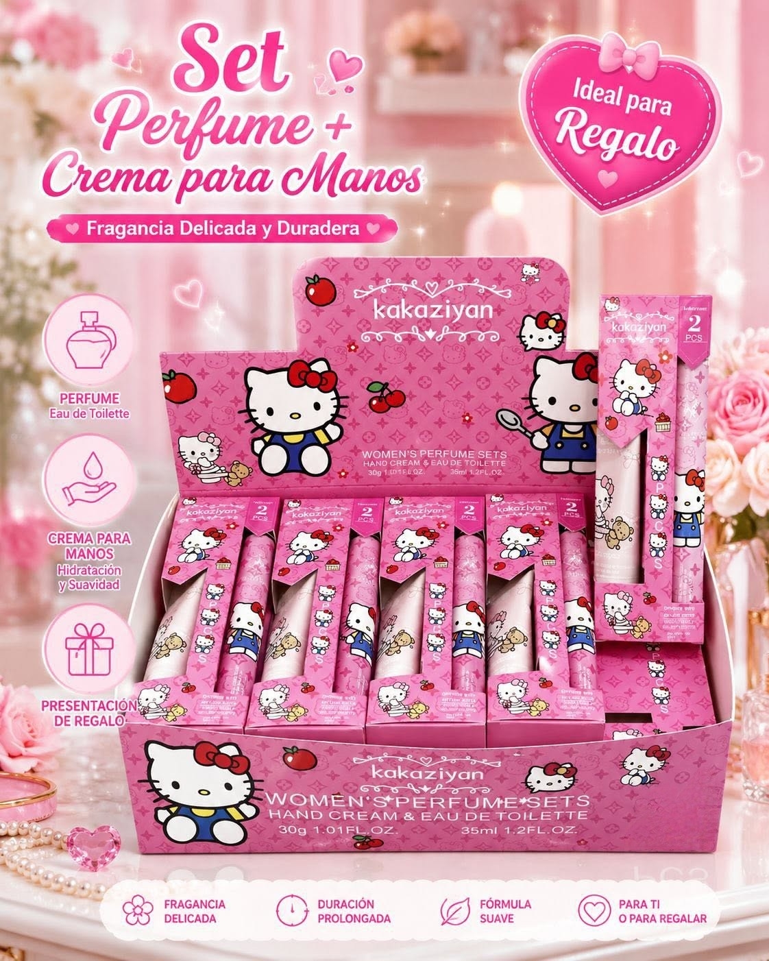 Set Perfume Crema Kitty - Imagen 2