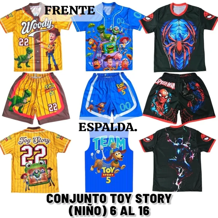 Conjunto Toy Story  de Niño Varios Diseño Talle 4 al 16