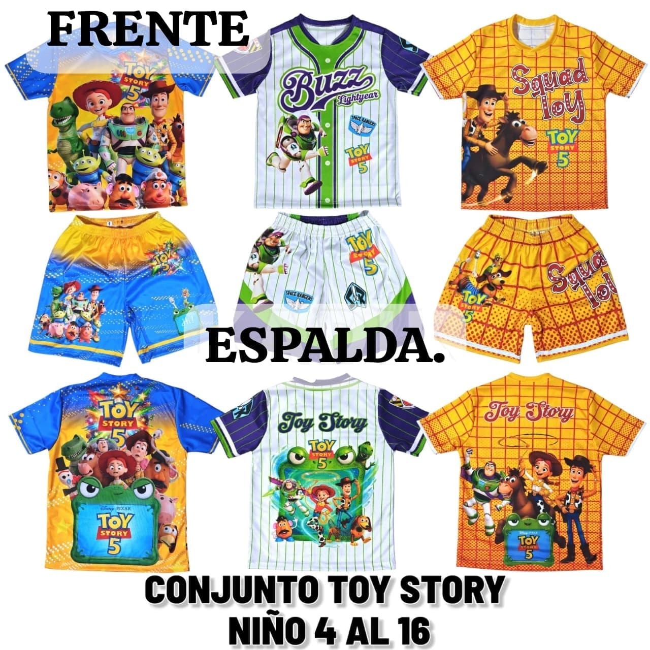 Conjunto Toy Story  de Niño Varios Diseño Talle 4 al 16 - Imagen 2